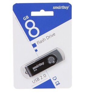  USB-флешка SMARTBUY Twist (SB008GB2TWK) UFD 2.0 008GB Black 