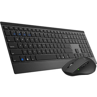  Клавиатура + мышь Rapoo 9500M (18892) клав. черный, мышь. черный USB беспроводная Bluetooth/Радио 