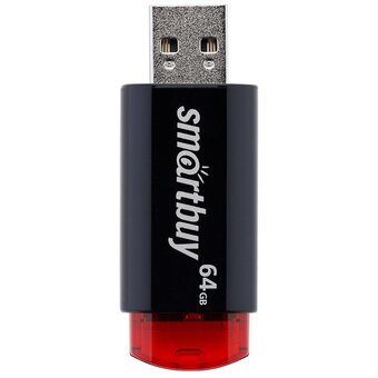  USB-флешка SMARTBUY Click (SB64GBCL-K) 64GB black/red 