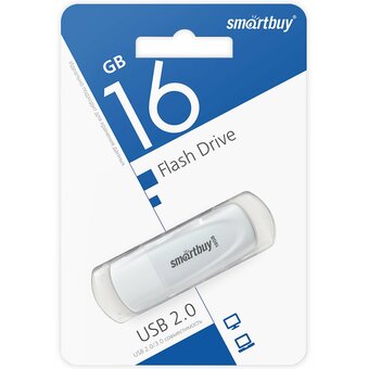  USB-флешка SMARTBUY Scout (SB016GB2SCW) UFD 2.0 016GB White 