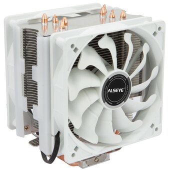  Кулер Alseye S120D-W Universal, TDP 135W, 2x120Fan, 4 heat pipe, White, PWM, RTL 