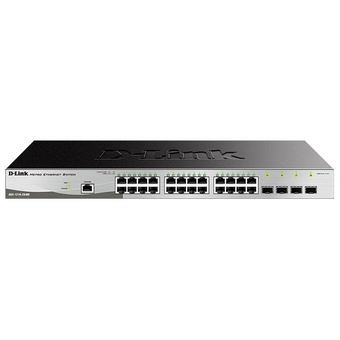  Коммутатор D-Link DGS-1210-28/ME/P/B2A, with 24 ports 10/100/1000Base-T and 4 ports 1000Base-X SFP 