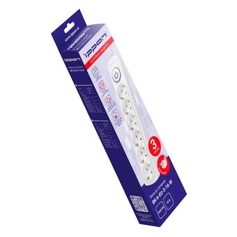  Сетевой фильтр Ippon BK-6-EU-3-16-W (3м 6 розеток белый) 