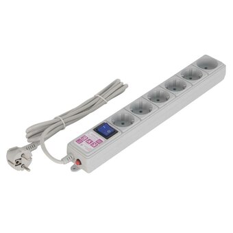  Сетевой фильтр Power Cube (SPG6-16-1,9М) 1,9 метра, 6 розеток, серый 