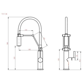  Смеситель Emar ЕСВ-7012 Black черный 