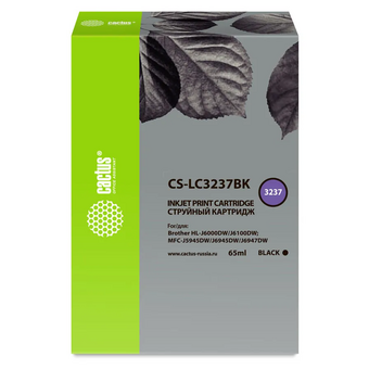 Картридж Cactus CS-LC3237BK черный струйный (65мл) для Brother HL-J6000DW/J6100DW 