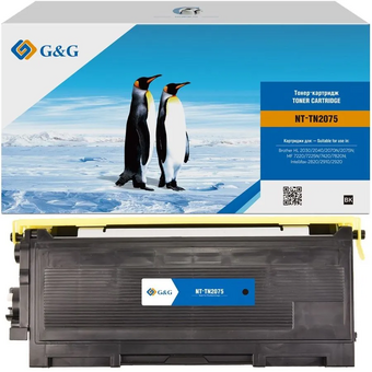  Картридж G&G GG-TN2075 черный лазерный (2500стр.) для Brother DCP-7010/7010R/7020/7025/7025R/FAX-2820/2825/2825R/2920/2920R/HL-2030/2030R/2040/2040R 