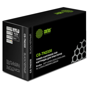  Картридж Cactus TN-2335 (CS-TN2335) черный лазерный (1200стр.) для Brother DCP L2500/L2520/L2540/L2560 