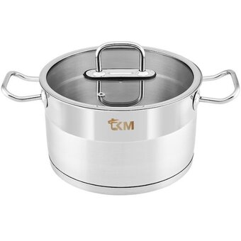  Кастрюля KM METAL Profi KM 1023 со стеклянной крышкой 3,7л 