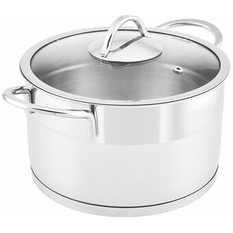  Кастрюля KM METAL Chef KM 1233 со стеклянной крышкой 3,7л 