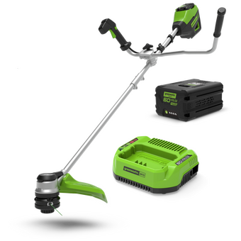  Триммер аккумуляторный GreenWorks GD60BCBk4, 60V с 1хАКБ 4Ач и ЗУ (2108407UB) 