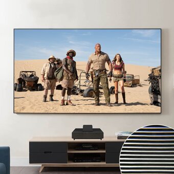 Экран SAKURA Cinema S'OK SCPSFR-298x168UST-PET 135"' настенный, постоянного натяжения, полотно PET Crystal ALR, рама черная 