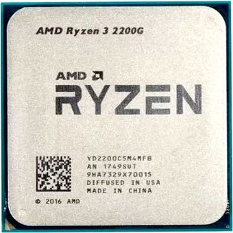  Процессор APU sAM4 AMD Ryzen 3 2200G Tray (YD2200C5M4MFB) 