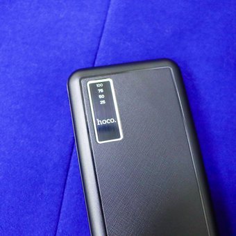  Аккумулятор внешний HOCO J77 Perfect route LED with cable 10000mAh (чёрный) 