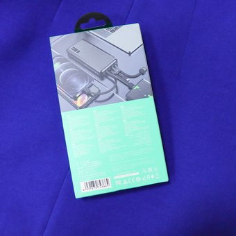  Аккумулятор внешний HOCO J77 Perfect route LED with cable 10000mAh (чёрный) 