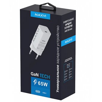  СЗУ Maxvi A481GN mini 65W, USB-C, white 