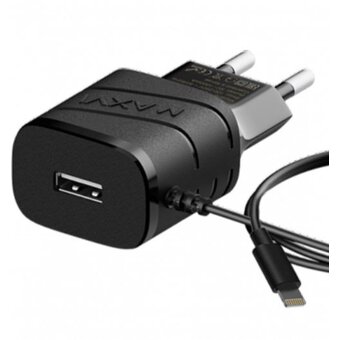  СЗУ Maxvi TCM-101LB 1A, Lightning, 1xUSB-A, black 