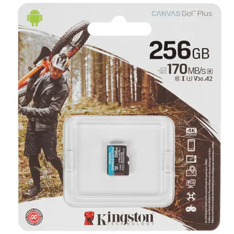  Карта памяти Kingston Canvas Go Plus (SDCG3/256GBSP) microSDXC 256Gb Class10 w/o adapter 
