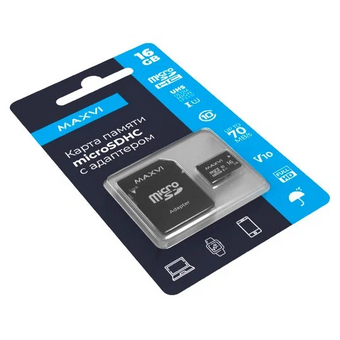  Карта памяти Maxvi (MSD16GBC10V10) microSDHC 16GB, class 10, UHS-I (1), V10 