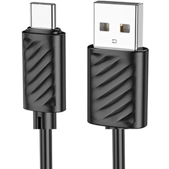  Дата-кабель HOCO X88 Gratified charging data cable for Type-C (черный) 