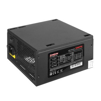  Блок питания Exegate EX260637RUS-S 350PPE 350W, ATX, SC, black, APFC, 12cm, 24p+4p, PCI-E, 5xSATA, 3xIDE, FDD + кабель 220V с защитой от выдергивания 