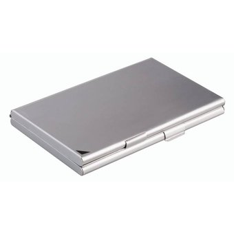  Визитница карманная Durable Business Card Box Duo 55х90мм (20 визиток) алюминий серебристый 