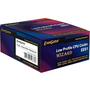  Вентилятор Exegate EX286148RUS Wizard EE91-PWM.BLUE 