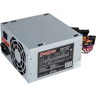  Блок питания Exegate EX219184RUS AB450, ATX, 8cm fan, 24+4pin, 3xSATA, 1xFDD, 2xIDE 