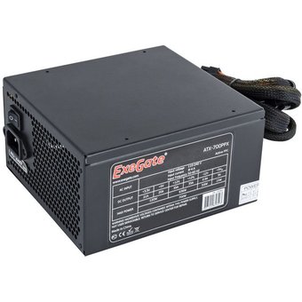  Блок питания Exegate EX220362RUS 700PPX RTL, ATX, black, active PFC, 14cm,20+4pin/4+4pin/PCI-E/4IDE/5SATA 