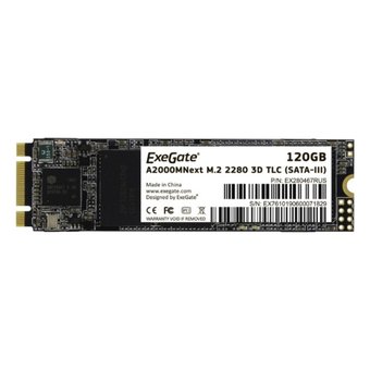  SSD ExeGate EX280467RUS A2000MNext 120 Gb M.2 2280 3D TLC SATA-III 