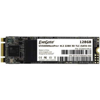  SSD ExeGate EX280471RUS UV500MNextPro+ 128 Gb M.2 2280 3D TLC SATA-III 