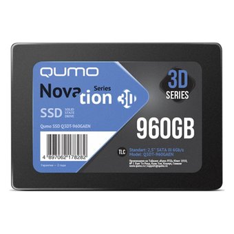  Накопитель SSD 960GB QUMO Novation TLC 3D (Q3DT-960GAEN) 2,5"/7 mm R/W 560/540 AS2258 