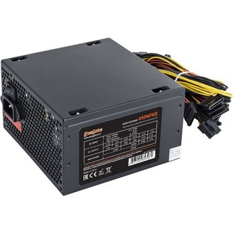  Блок питания Exegate EX264476RUS Exegate 650NPXE(+PFC), ATX, black, 12cm fan, 24+(4+4)p, (6+2)p PCI-E, 3xSATA 