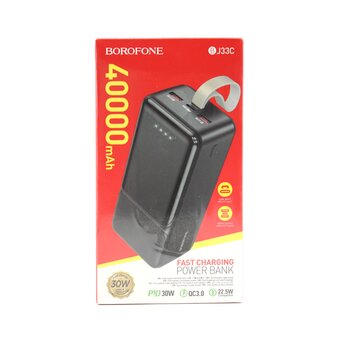  Внешний аккумулятор BOROFONE BJ33C Creed PD30W (40000mAh) (черный) 