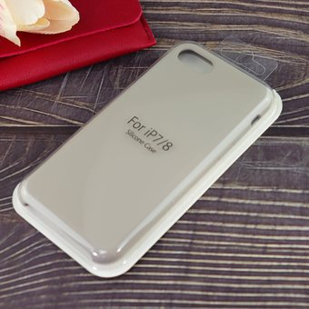  Чехол силикон кейс для iPhone 7/8 Light Gray (23) (без лого) 