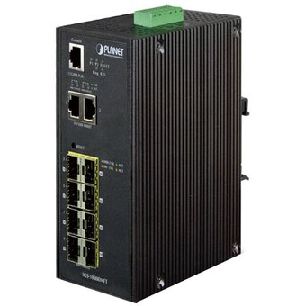  Коммутатор Planet IP30 Industrial (IGS-10080MFT) 8* 100/1000F SFP + 2*10/100/1000T Full Managed Ethernet Switch управляемый 