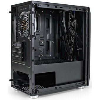  Корпус Exegate Mistery R2 EX294384RUS Minitower mATX, без БП, 2*USB+1*USB3.0, аудио, черный, 1 вент. 12см с RGB подсветкой 