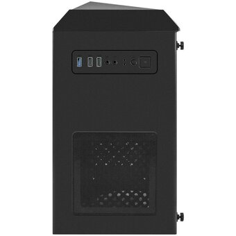 Корпус Exegate Mistery R2 EX294384RUS Minitower mATX, без БП, 2*USB+1*USB3.0, аудио, черный, 1 вент. 12см с RGB подсветкой 