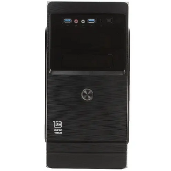  Корпус BaseTech M3303 (BT-M3303-450W-R12), mATX, Mini-Tower, 2xUSB 3.0, черный, 450Вт 