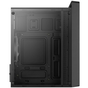  Корпус AeroCool CS-109-G-BK-v1 (4711099472376) MiniTower (mATX, USB3x1, USB2x2, 120mm RGB fan, без БП) 