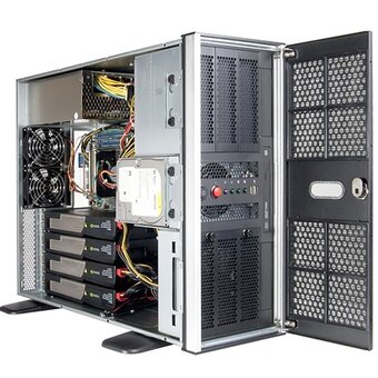  Корпус Chenbro RM41300-F2-U3 (RM41300H11*13719) MB 12"x13", 3x5.25"+2x3.5"+4x Internal 3.5"+Slim ODD, 120mm Fan, USB3.0, wo PS 