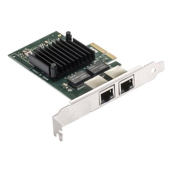  Сетевой адаптер ExeGate EXE-I350-T2V2 (EX292506RUS) PCI-E x4 v2.1/2xRJ45/10/100/1000Mbps/Chipset NHI350AM2 