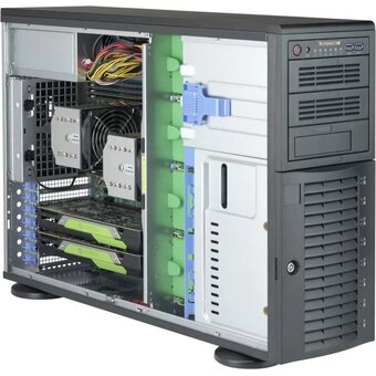  Корпус SuperMicro CSE-743AC-1K26B-SQ Black 4U Tower SC743AC SQ with SAS3, USB3, 1200W PWS,RoH 