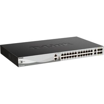  Коммутатор D-Link Proj DGS-3130-30TS/B1A с 24 портами 10/100/1000Base-T, 2 портами 10GBase-T и 4 портами 10GBase-X SFP+ 