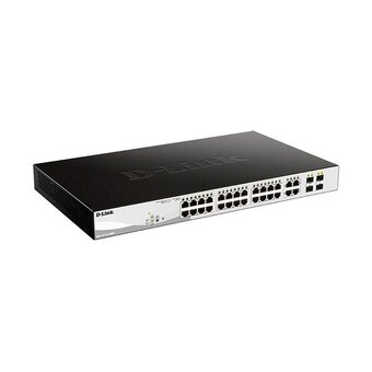  Коммутатор D-Link DGS-1210-28MP/F3A с 24 портами 10/100/1000Base-T и 4 комбо-портами 100/1000Base-T/SFP 