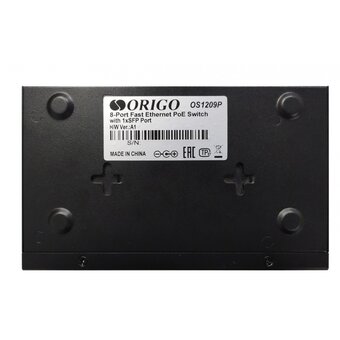  Коммутатор ORIGO OS1209P/80W/A1A 8x100Base-TX PoE+, 1x1000Base-X SFP 