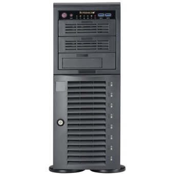  Корпус SuperMicro CSE-743AC-1K26B-SQ Black 4U Tower SC743AC SQ with SAS3, USB3, 1200W PWS,RoH 
