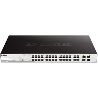  Коммутатор D-Link Proj DGS-1210-28MP/ME/B2A с 24 портами 10/100/1000Base-T и 4 портами 1000Base-X SFP 
