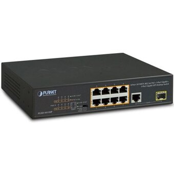 Коммутатор PLANET FGSD-1011HP 8-Port 10/100TX 802.3at + 1-Port 10/100/1000T 