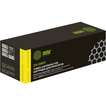  Картридж Cactus 055 Y (CS-C055Y) лазерный желтый (2100стр.) для Canon LBP663Cdw, LBP664Cx, MF746Cx, MF742Cdw, MF744Cdw 